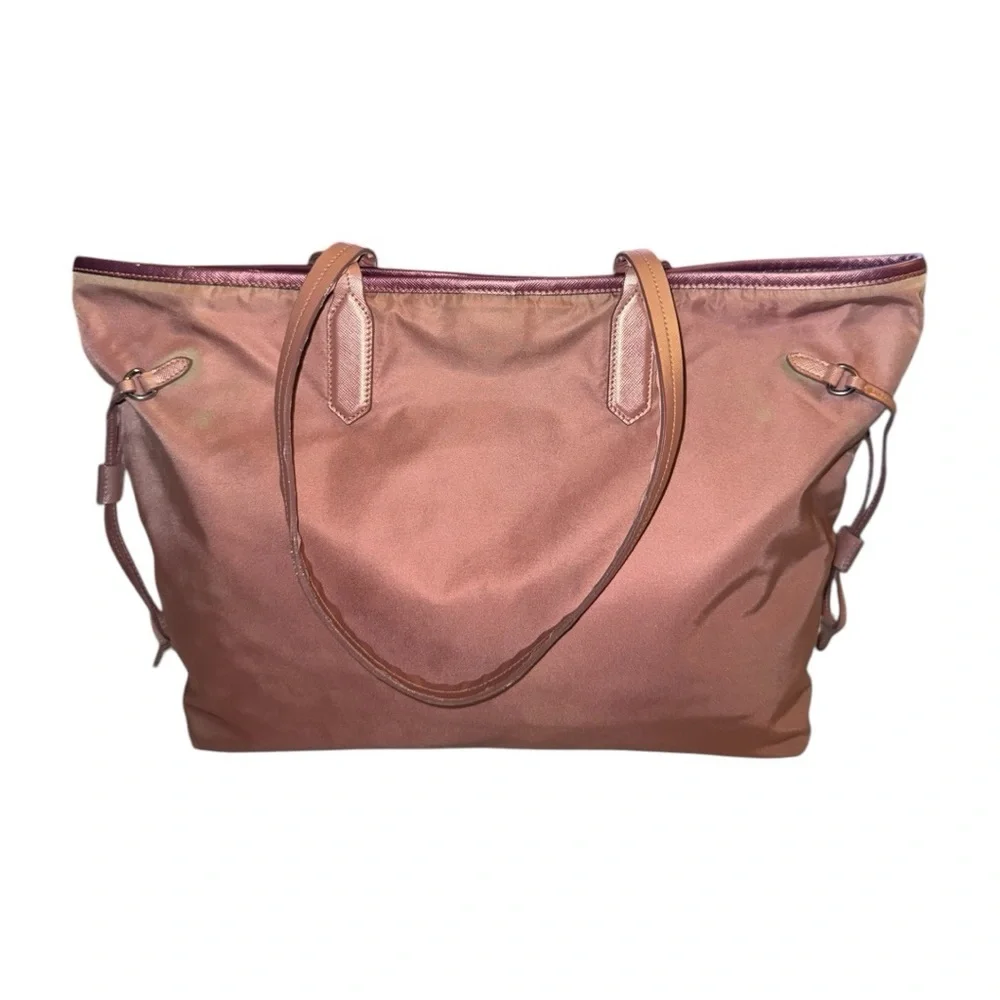 Prada Tessuto Saffiano Lux Sora Tote Bag